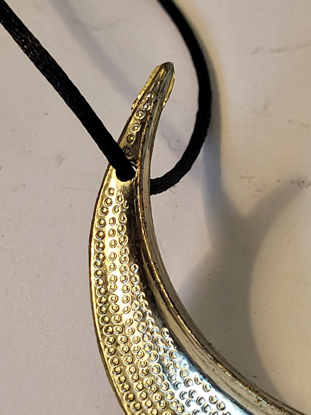 1960s Hong Kong Gold Crescent Moon Angel Ornament 3